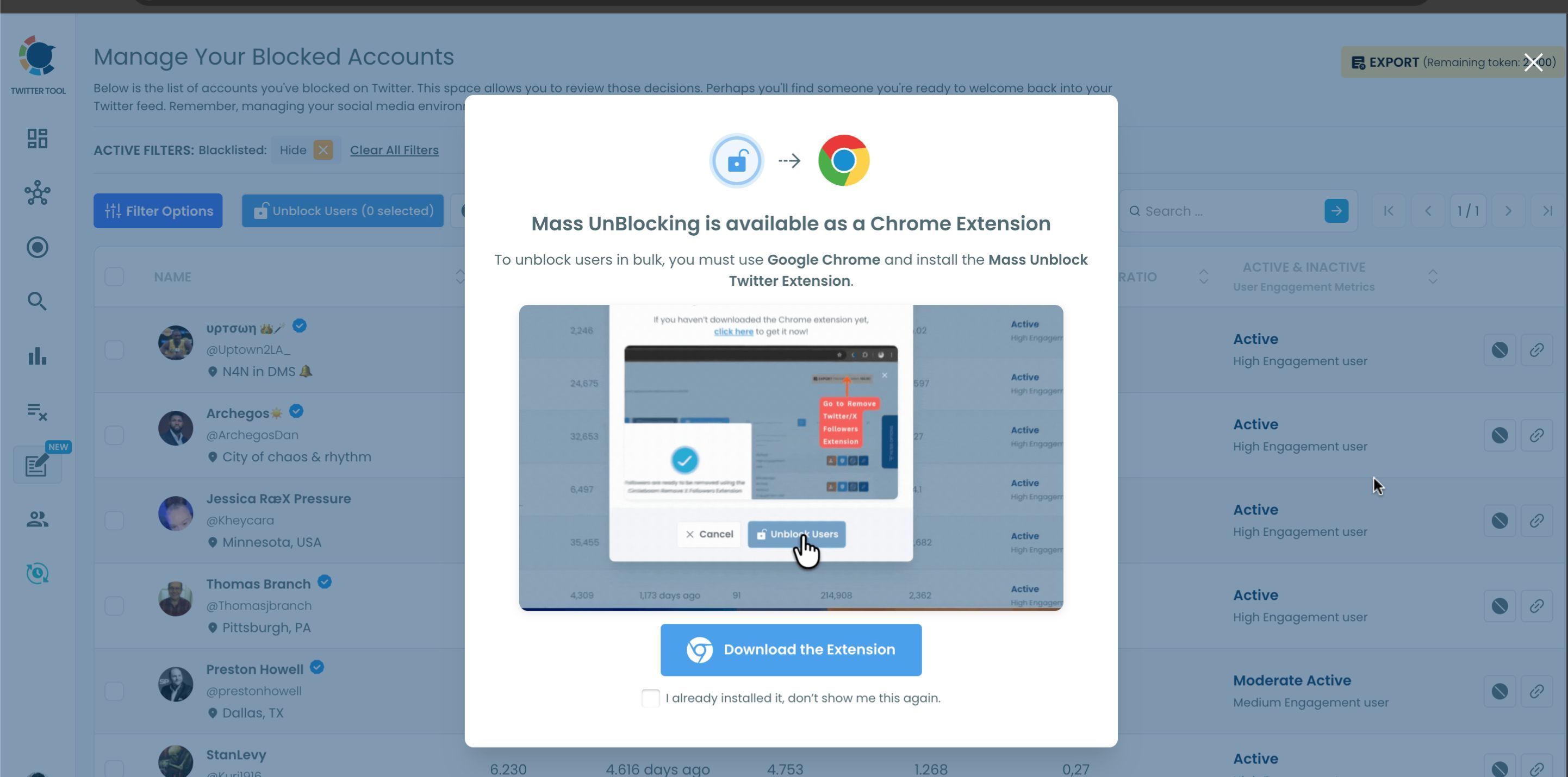 Mass unblock followers of another X account
