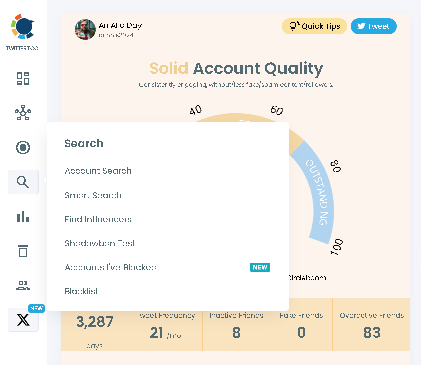 Effecitvely use Circleboom's Twitter following tool with its search features