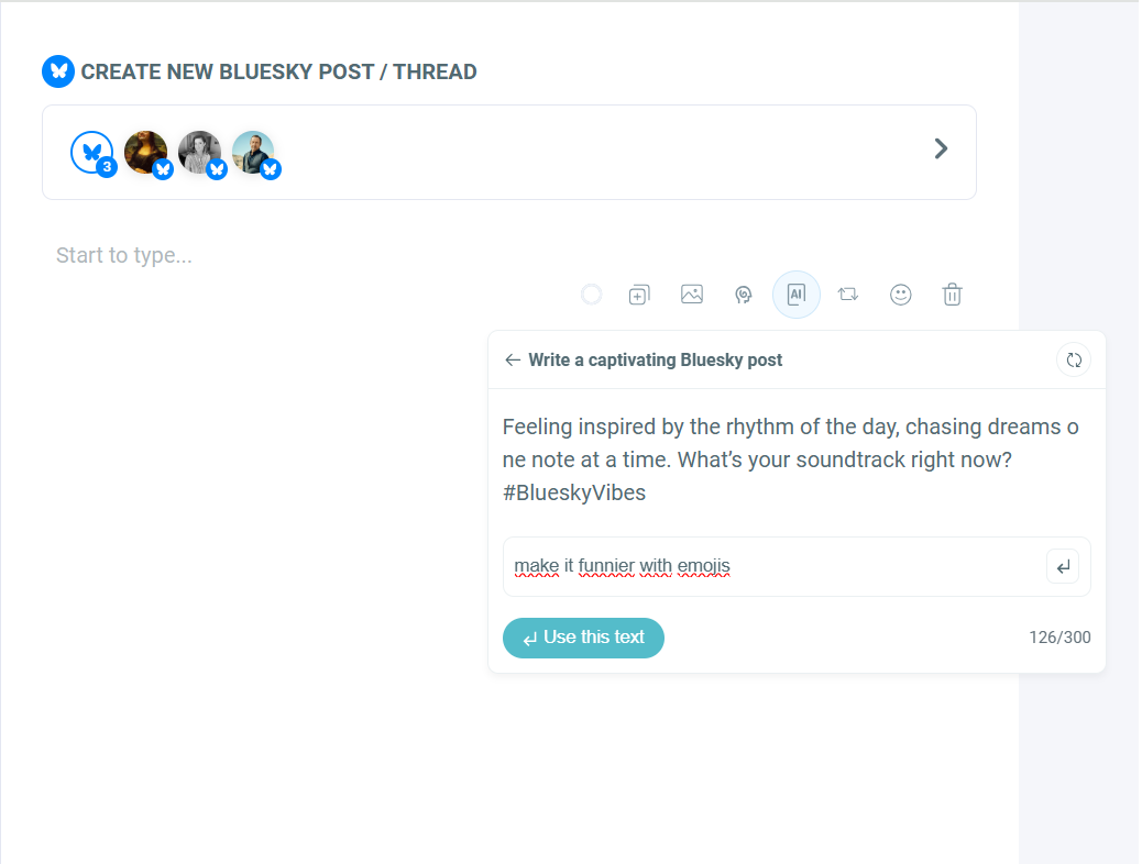 Create personalized Bluesky posts