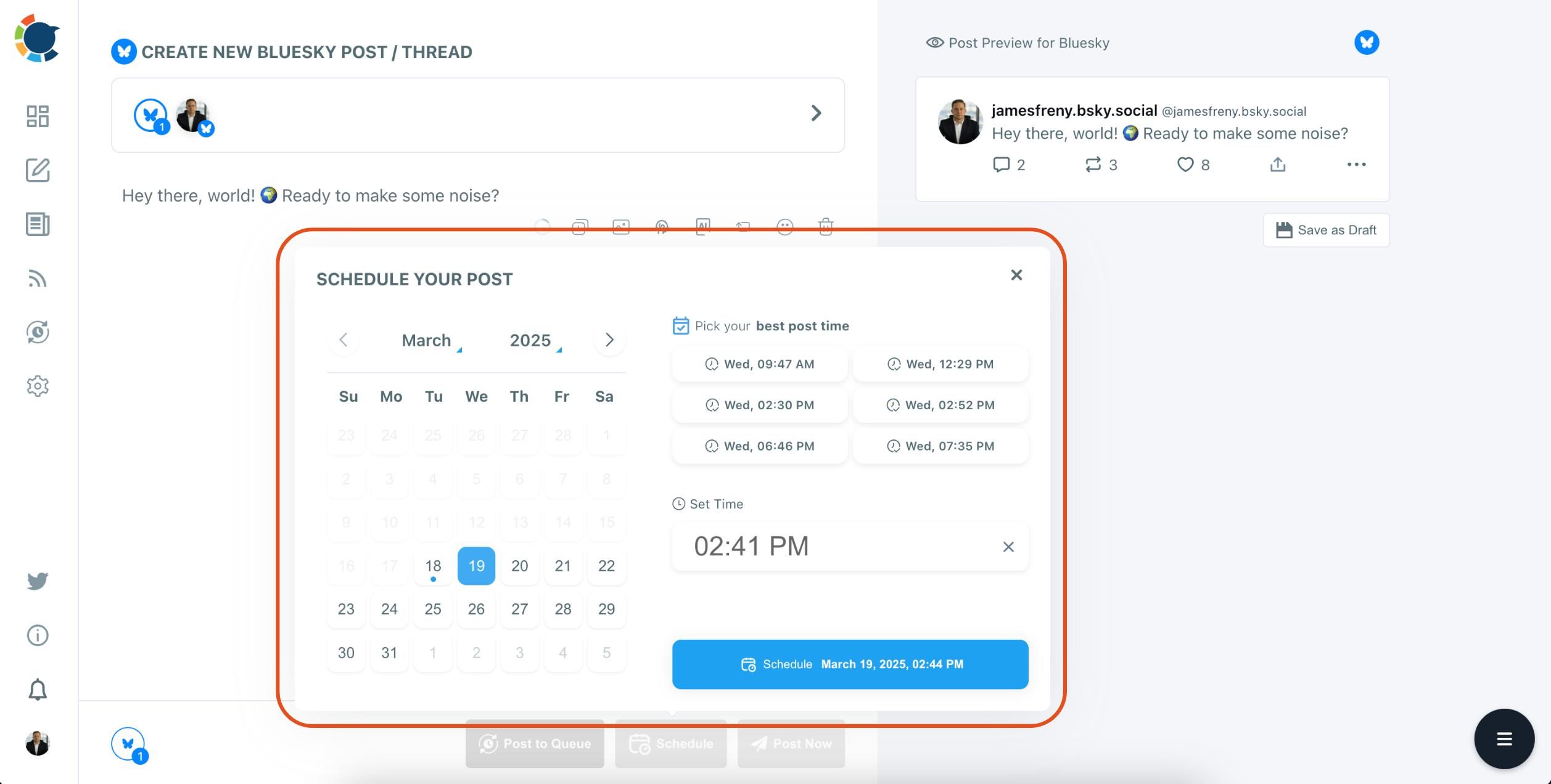 Schedule posts