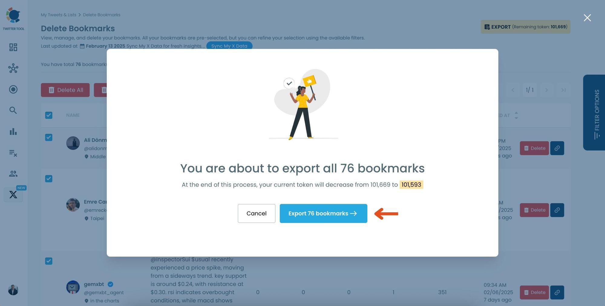 Export Your Bookmarks on Twitter