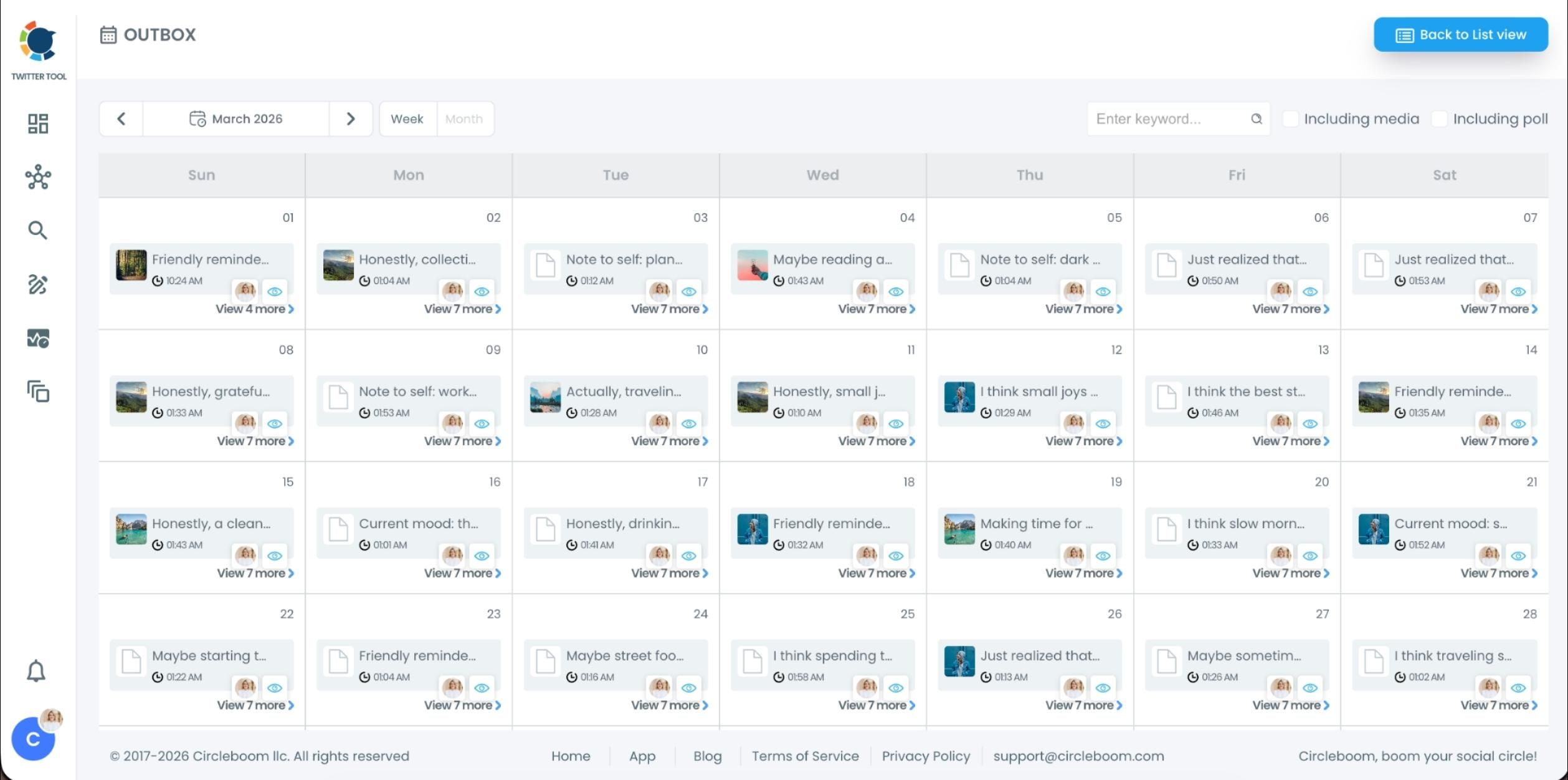 See Your Scheduled Posts on the Outbox