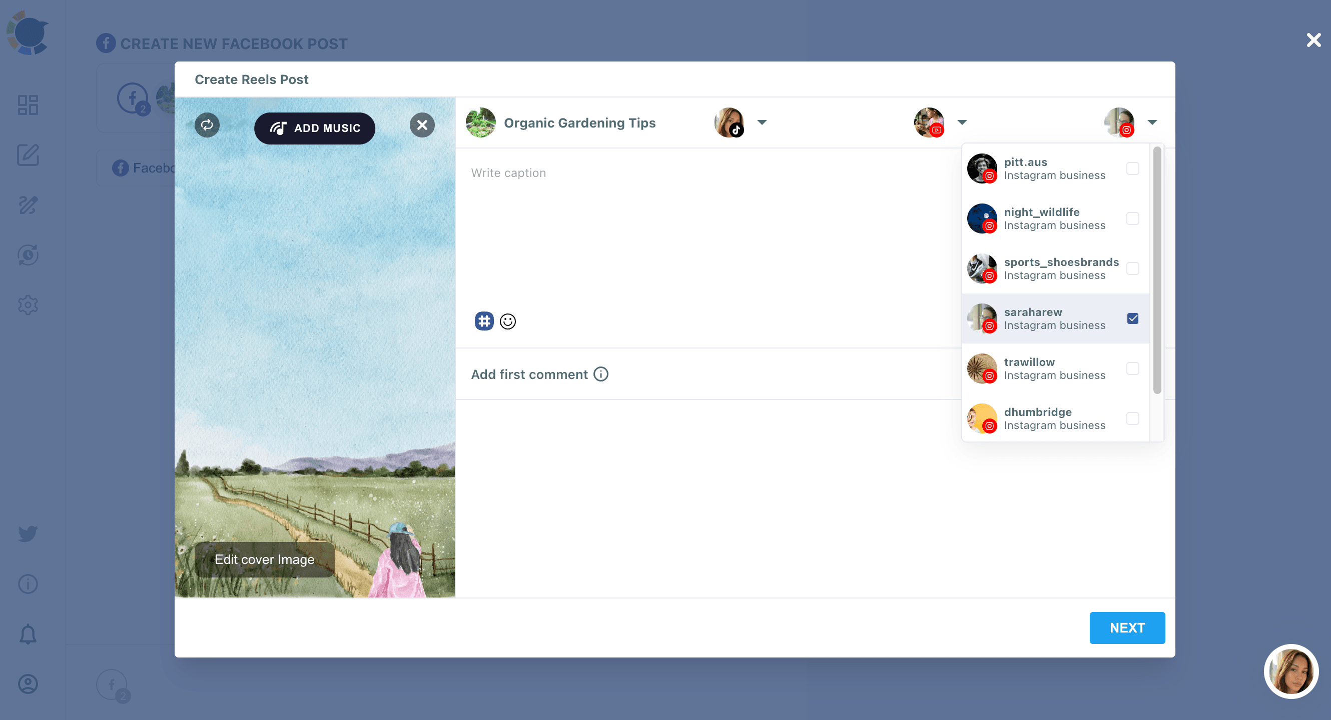 Cross Post Videos to Facebook, TikTok, YouTube & Instagram.