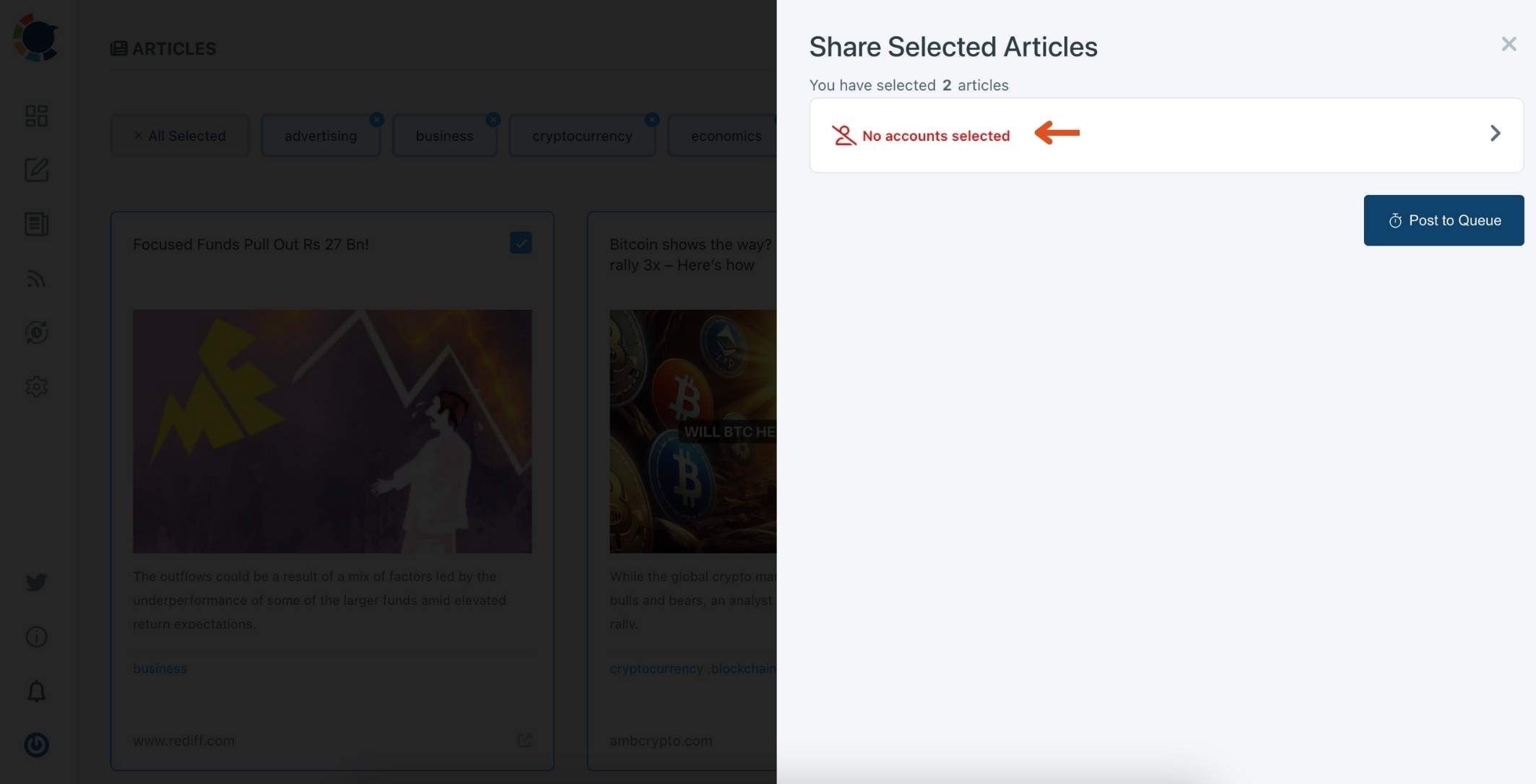 curate content for multiple social media networks via Circleboom Publish