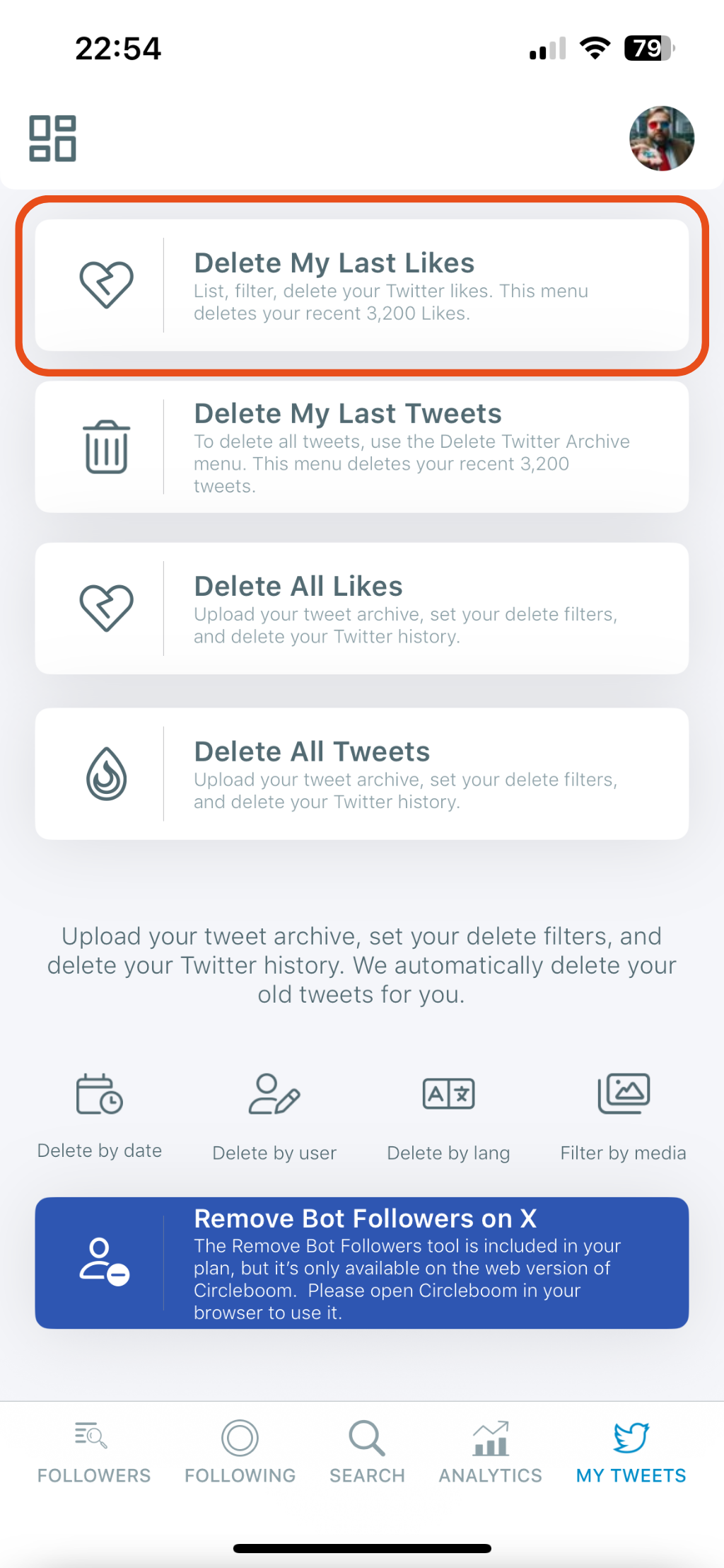 Delete My Last Likes