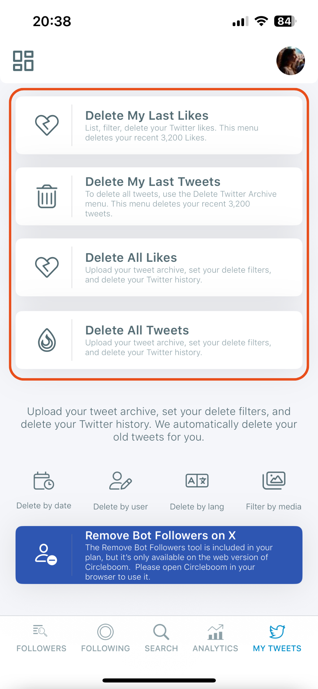 Delete My Last Tweets.