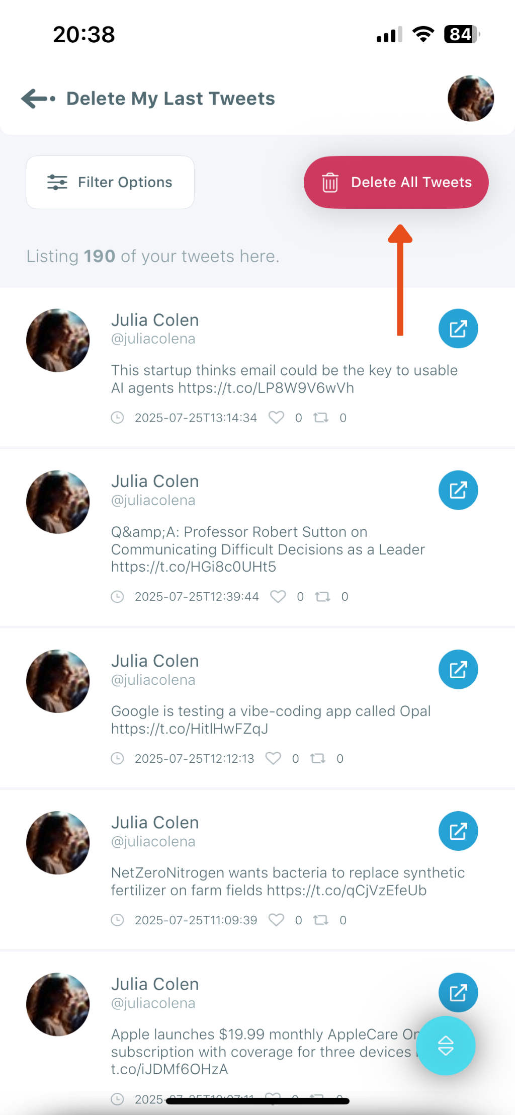Delete all your retweets on iPhone with Circleboom!