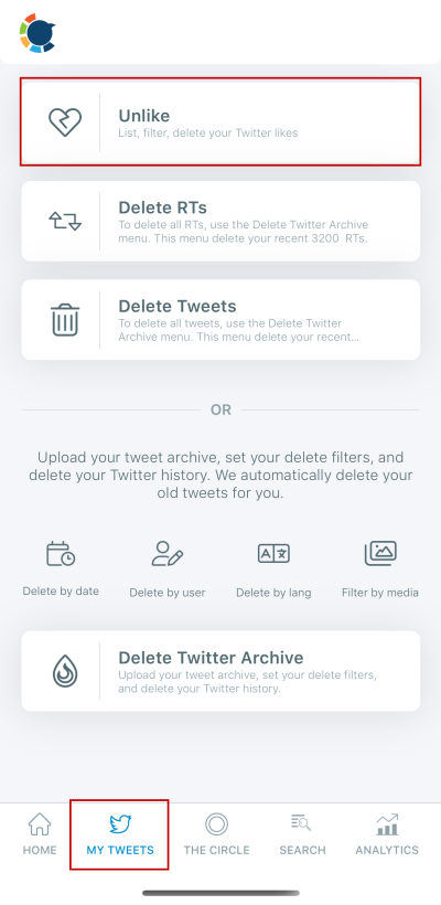 Delete all your Twitter likes on iPhone!