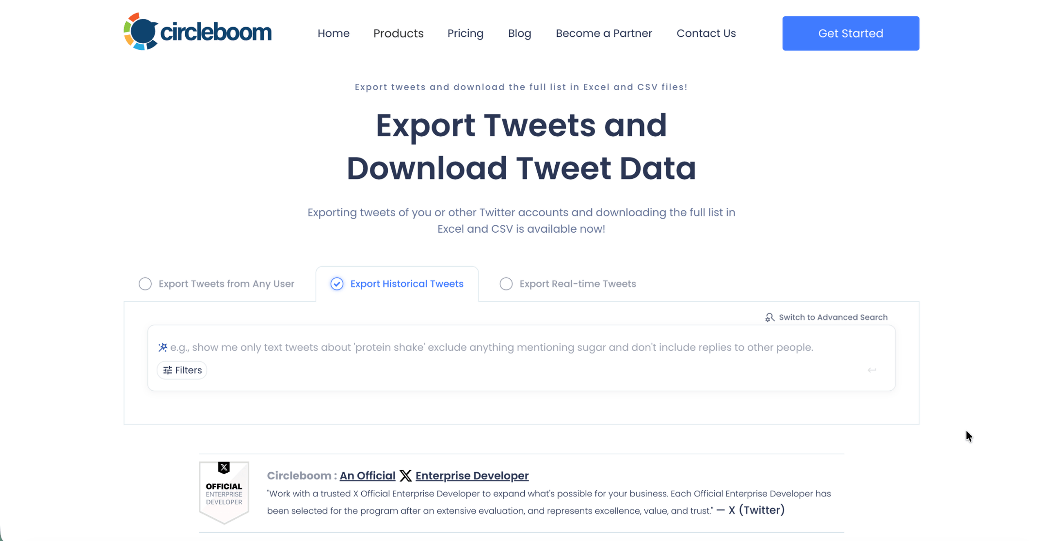 Export Historical Tweets