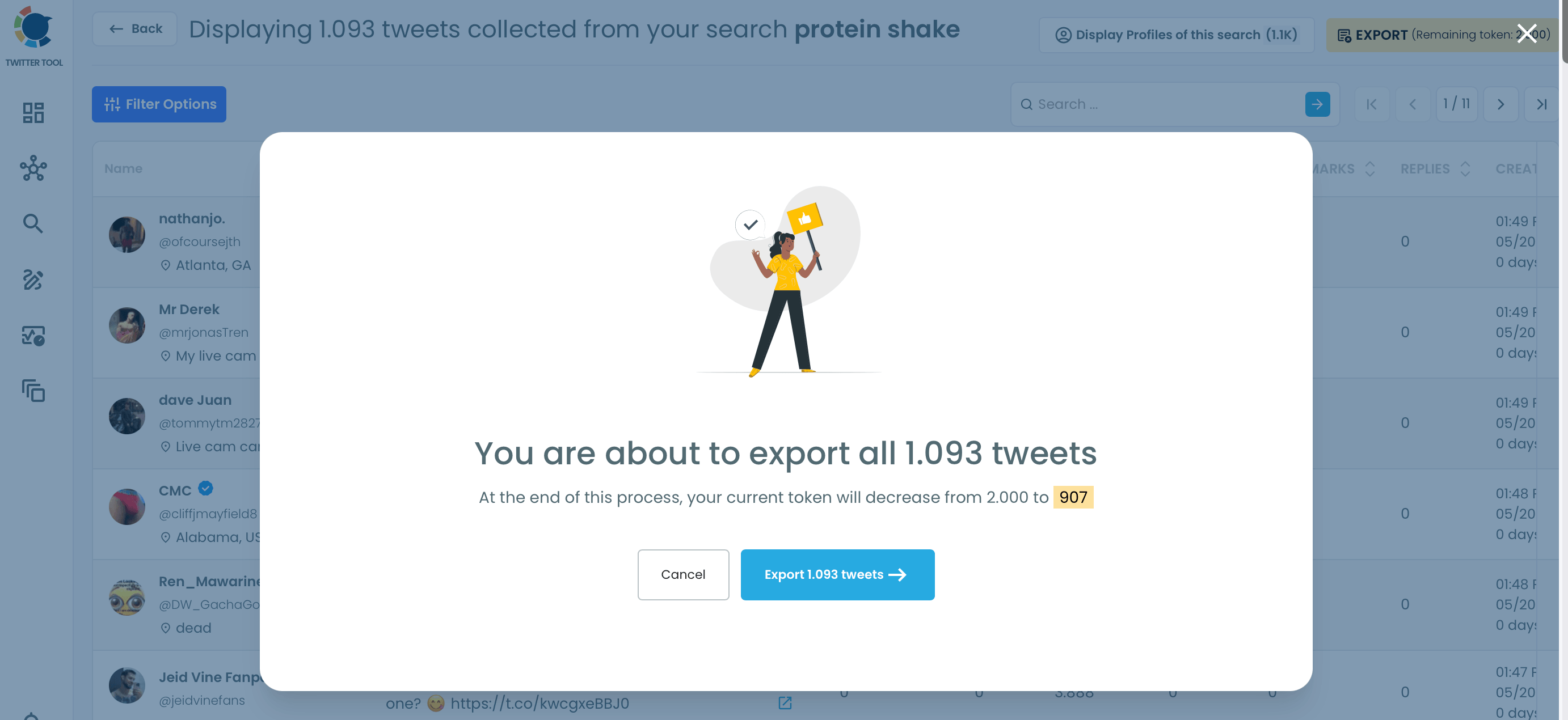 Export Tweets