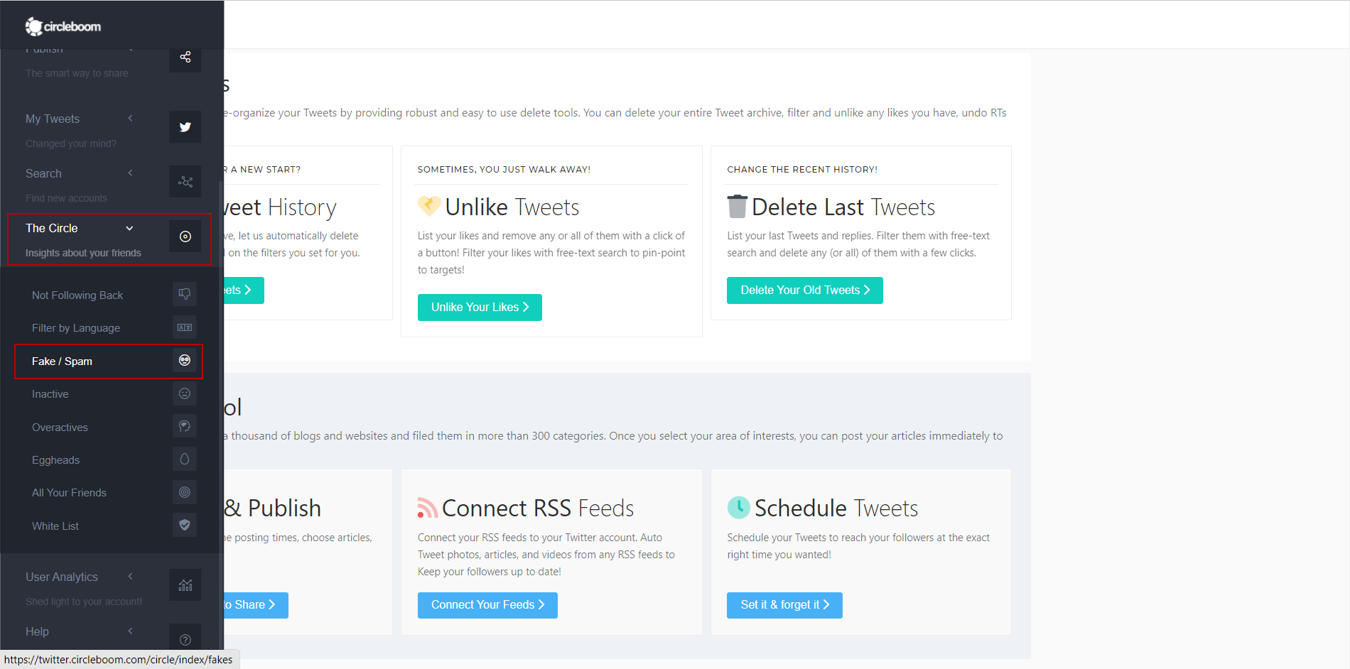 Fake Twitter account checker by Circleboom will spot all fake Twitter account you follow!