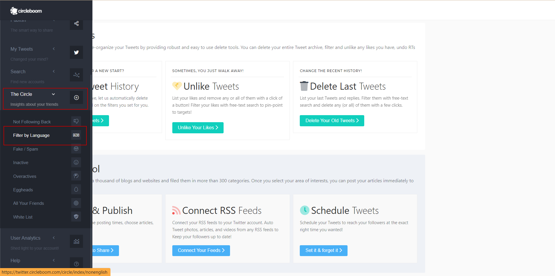 Get your Twitter language statistics via filtering Twitter accounts by language