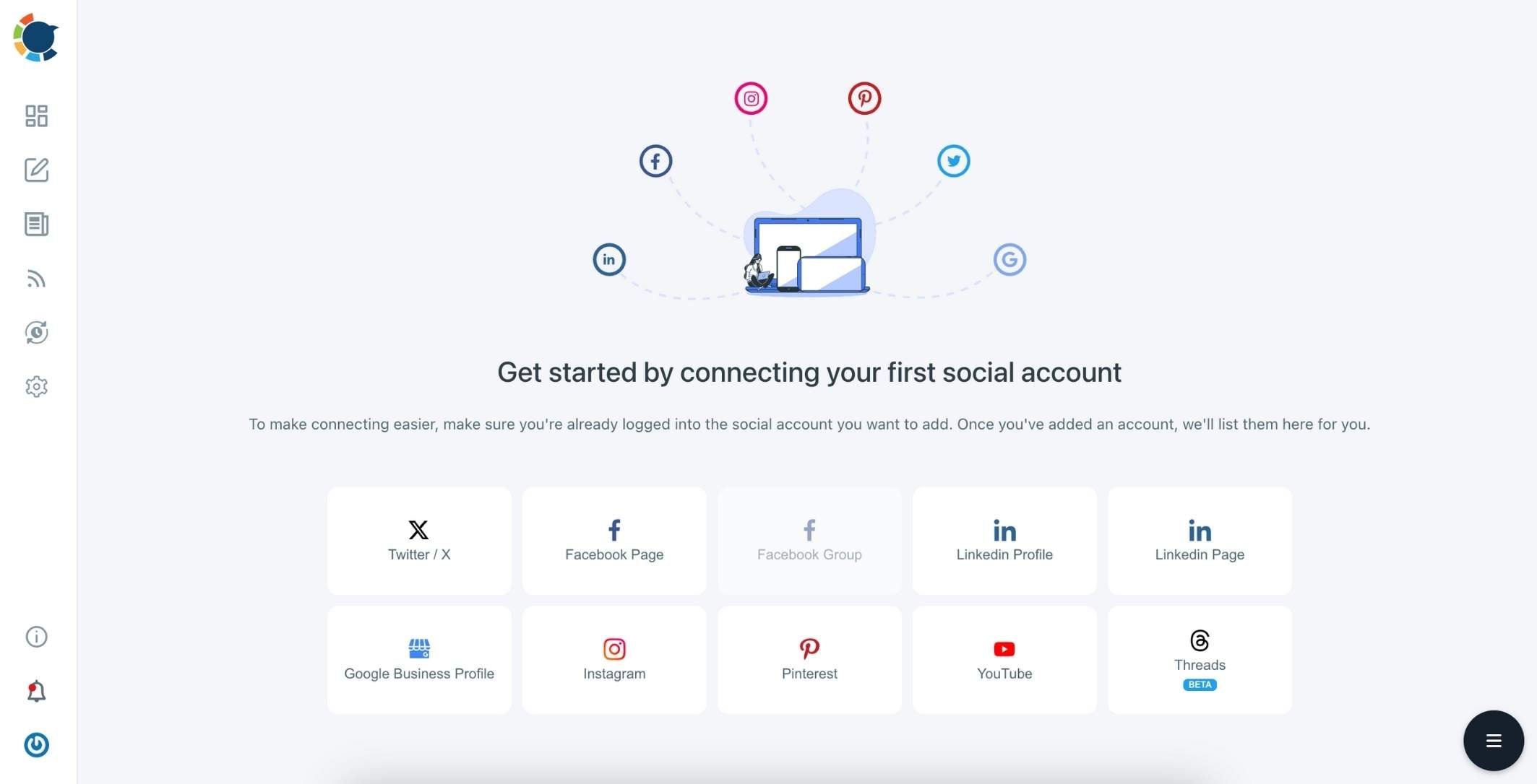 Circleboom Publish supports Twitter, Instagram, Facebook, LinkedIn, and Google Business Profile on the same dashboard.