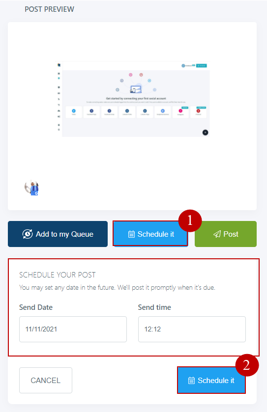 schedule GMB posts with Circleboom Publish!