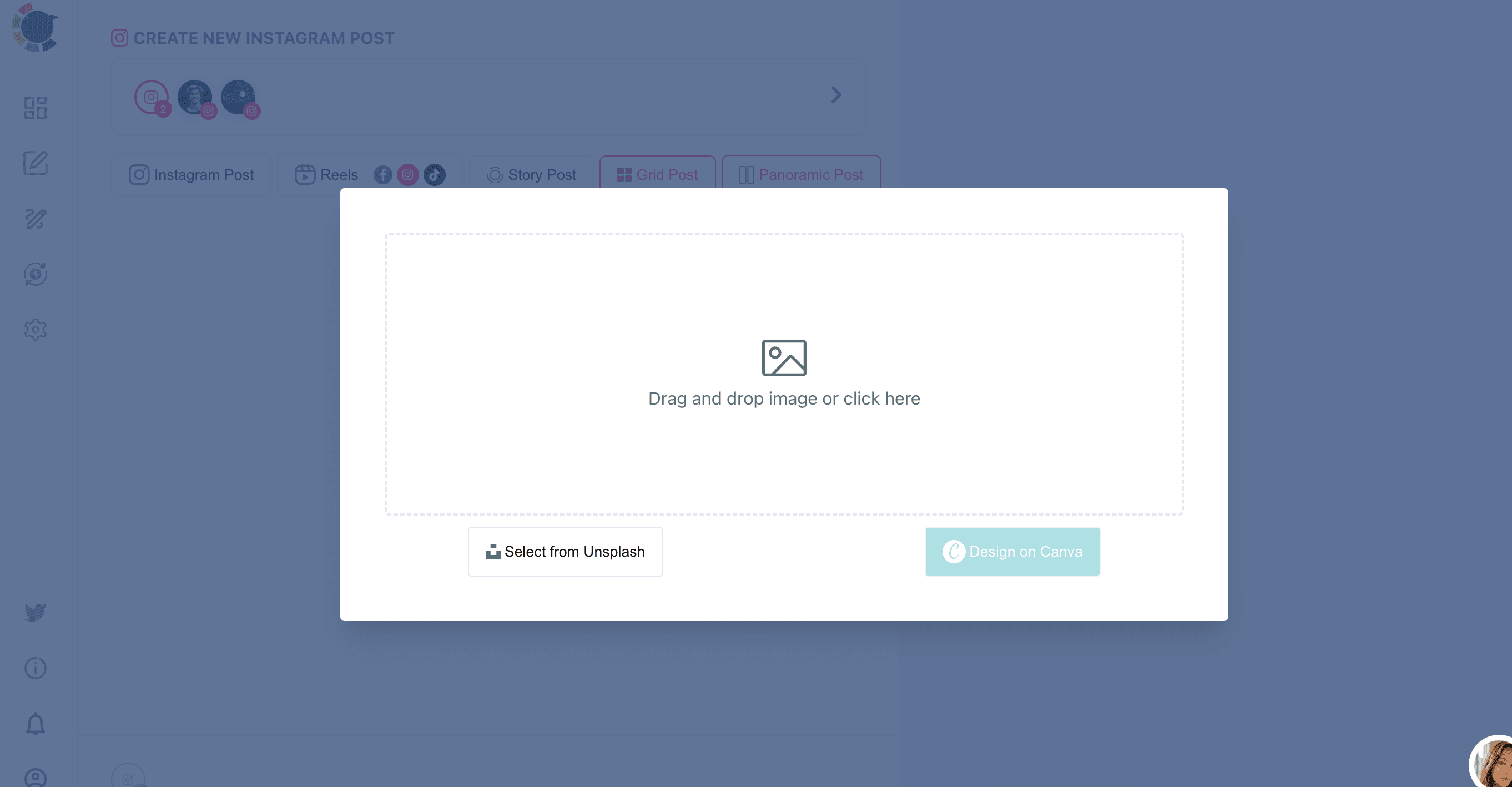 Upload image to Instagram Grid Maker