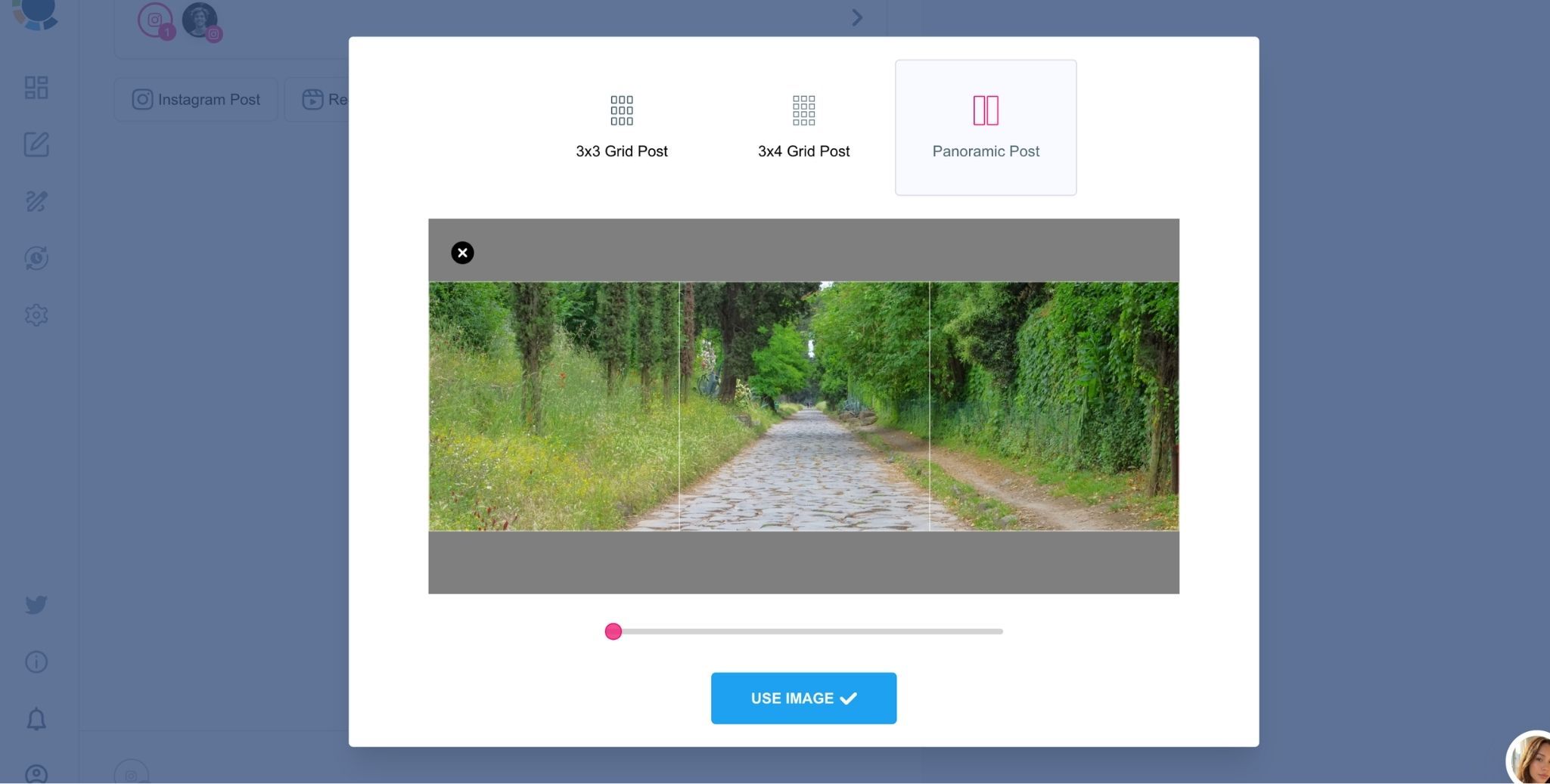 Upload image for panoramic posts
