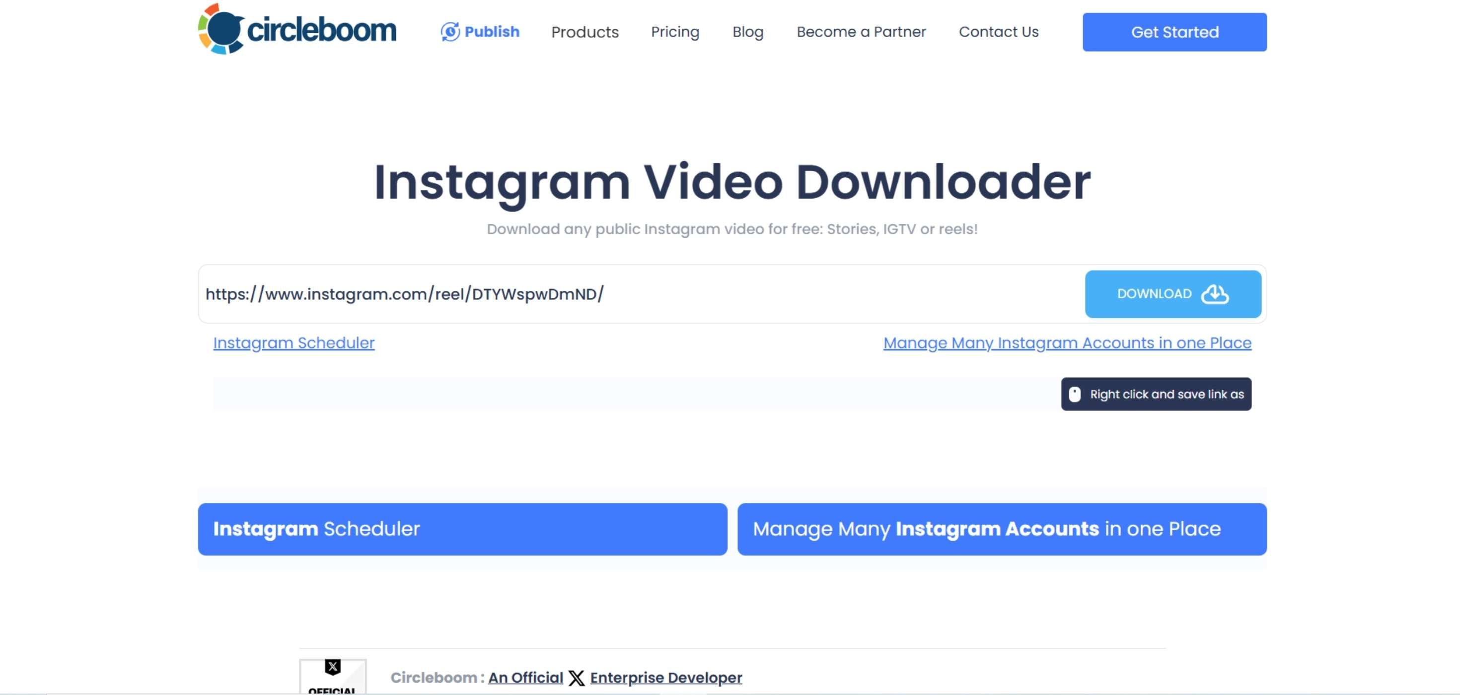 Right click and save link as