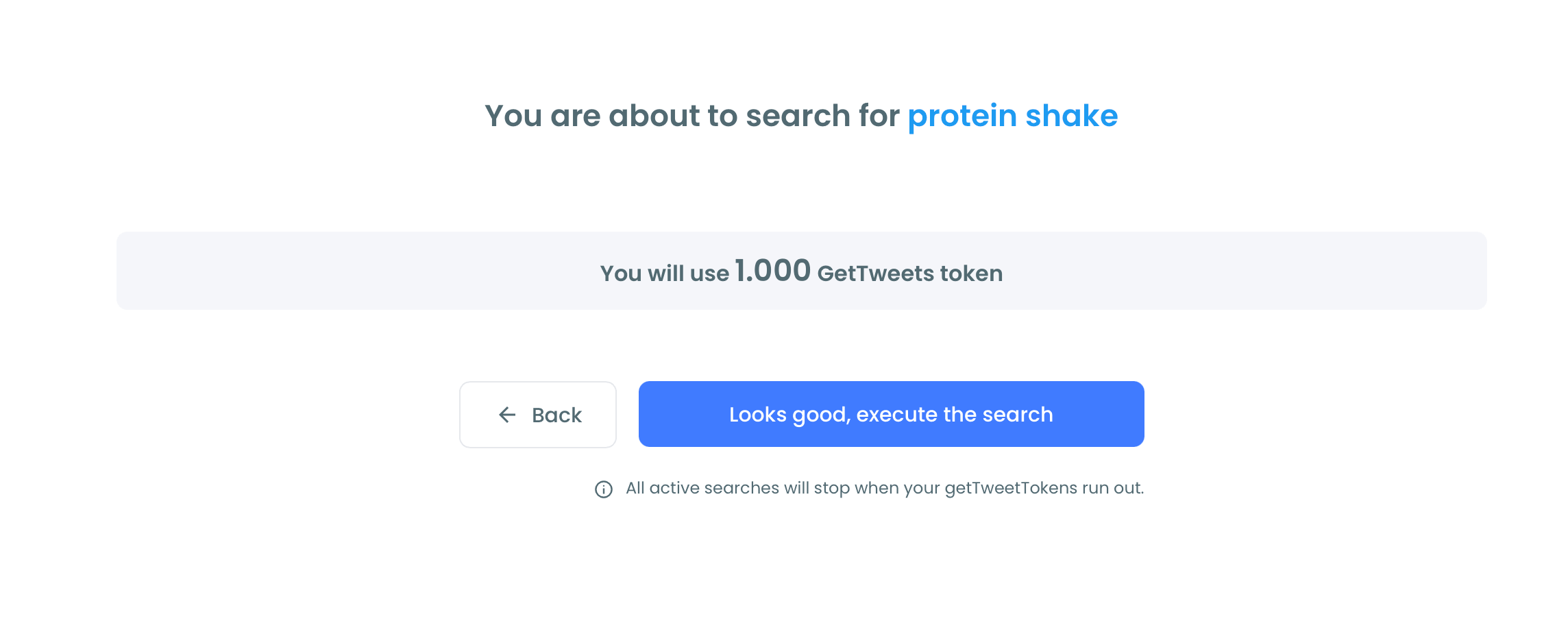Search for protein shake on historical tweets