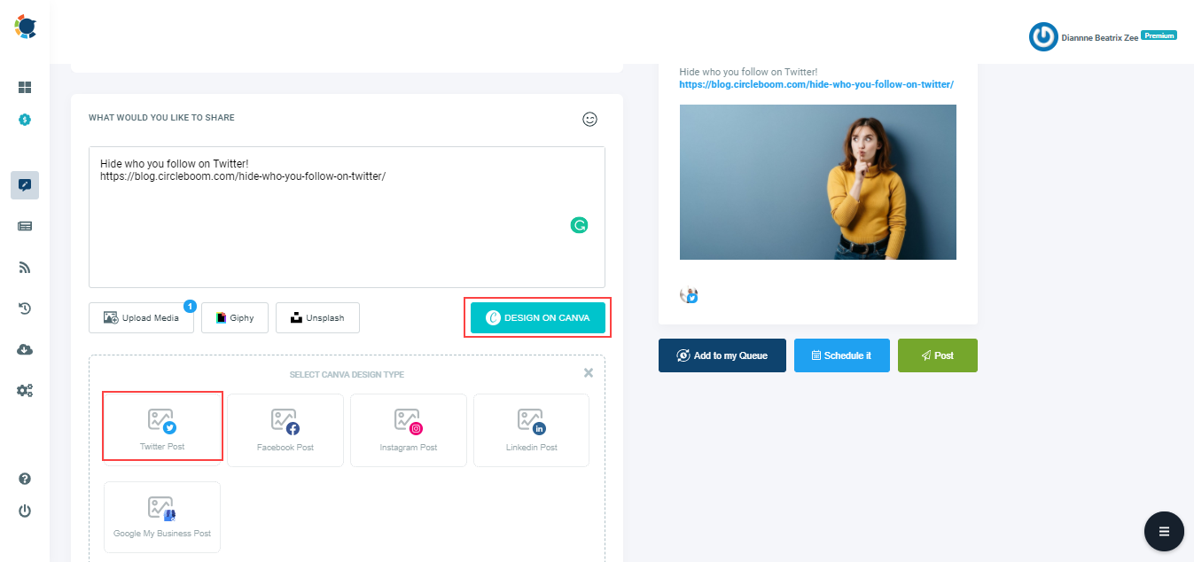 A proper Twitter desktop with multiple accounts is possible with Circleboom Publish!