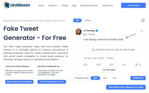 Fake Tweet Generator - write your fake tweet