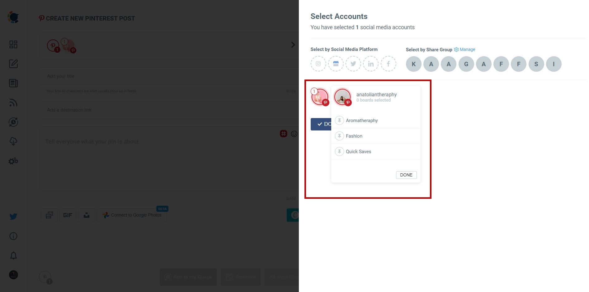 You can manage multiple social media accounts on Circleboom Publish.
