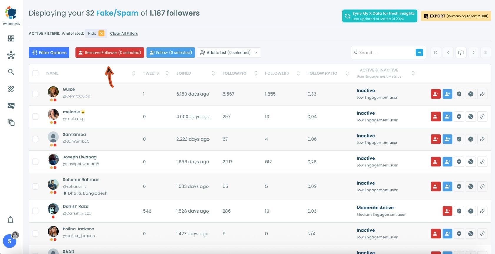 Remove Bot Followers