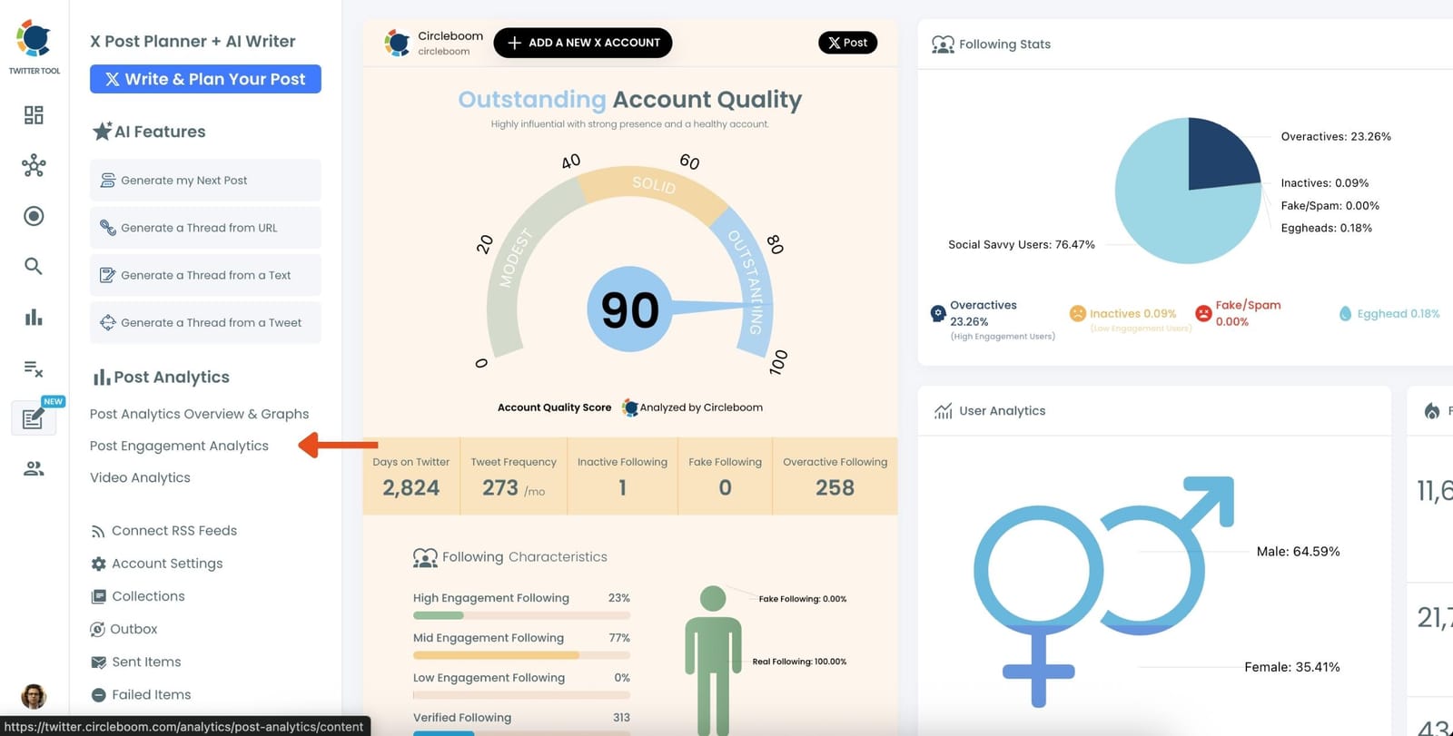 Go to the Circleboom dashboard. 