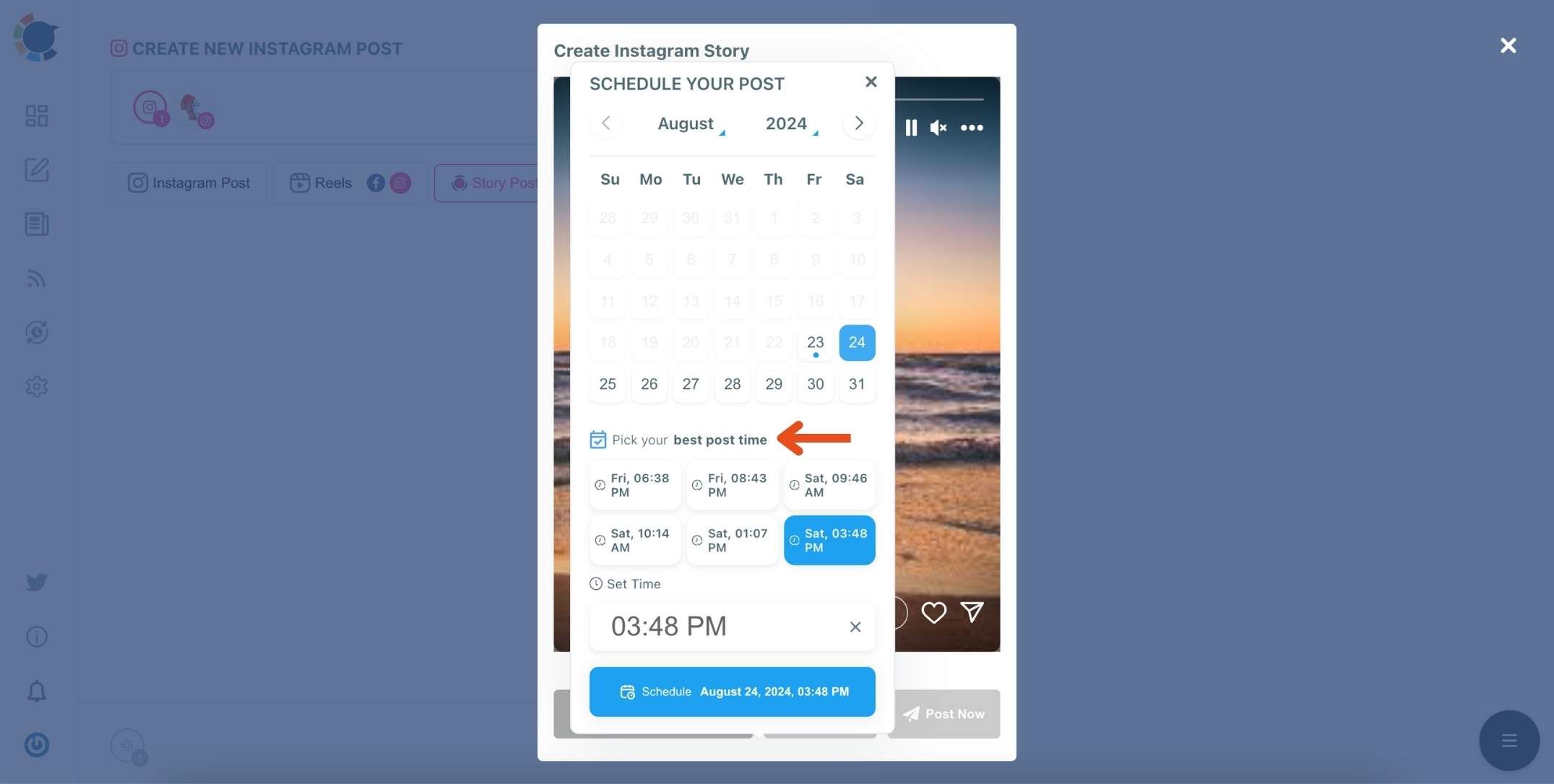 Instagram queue scheduler