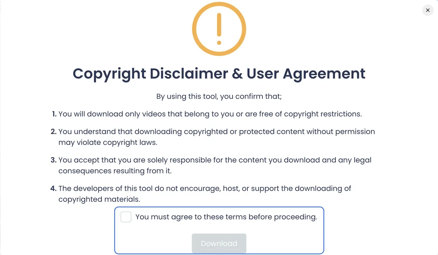 Twitter Spaces downloader copyright disclaimer