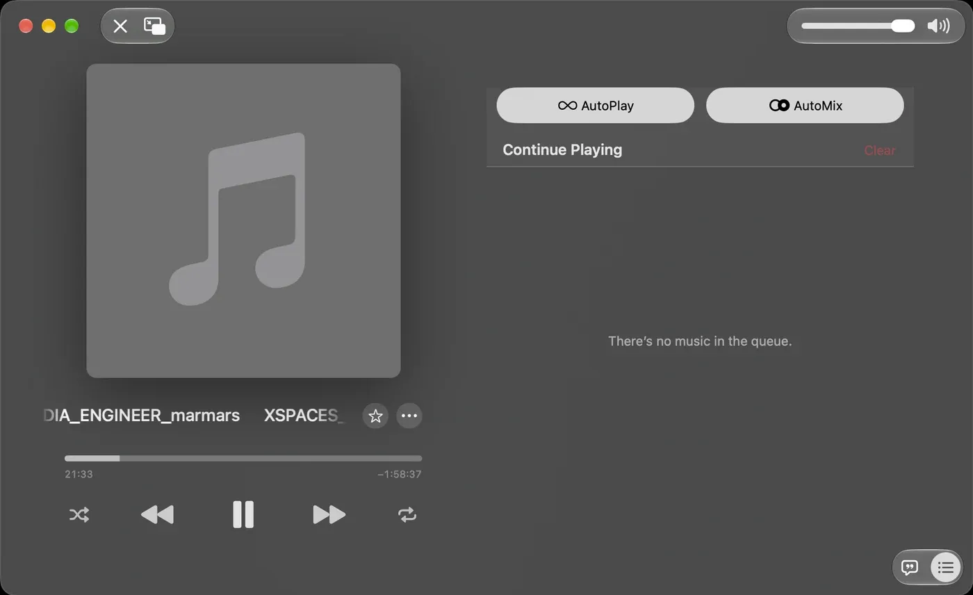Twitter Space MP3 playing offline
