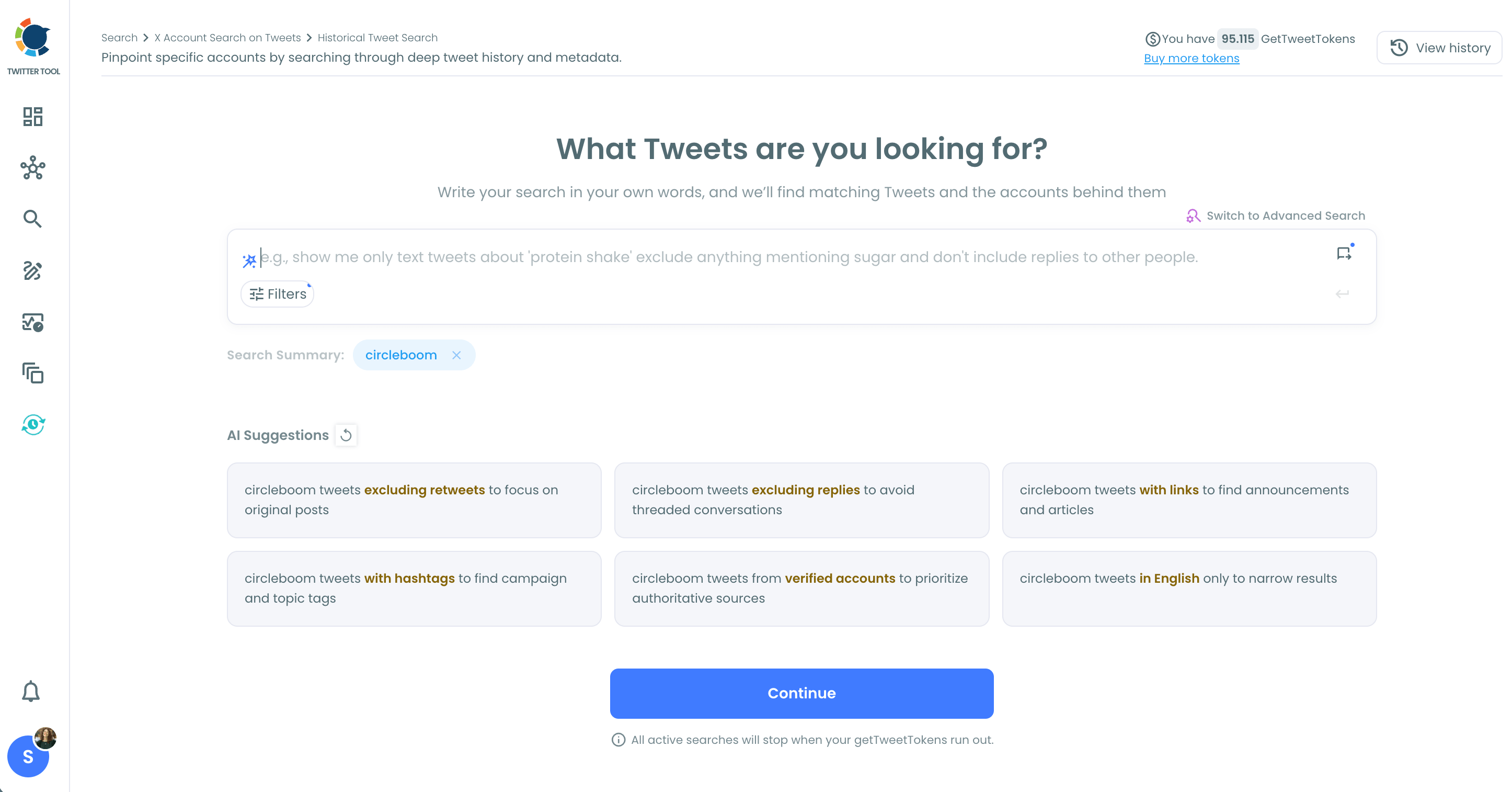 Track Twitter mentions