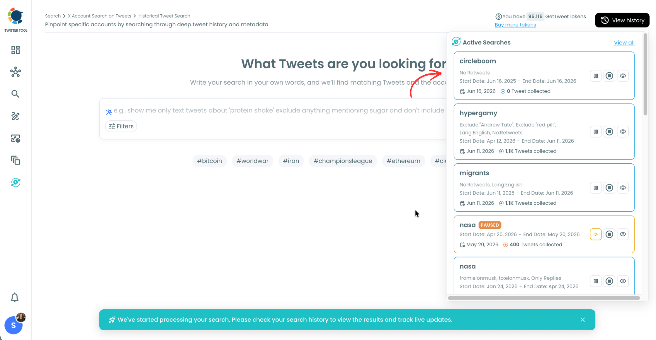 Track Twitter mentions
