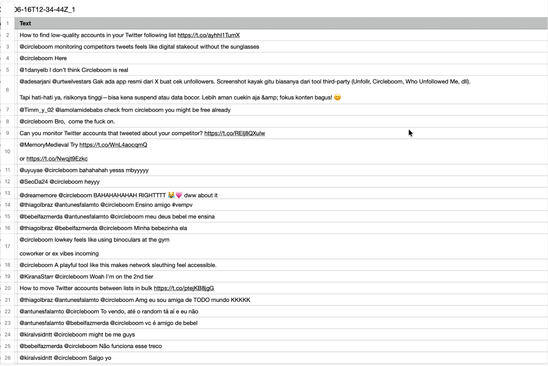 CSV File