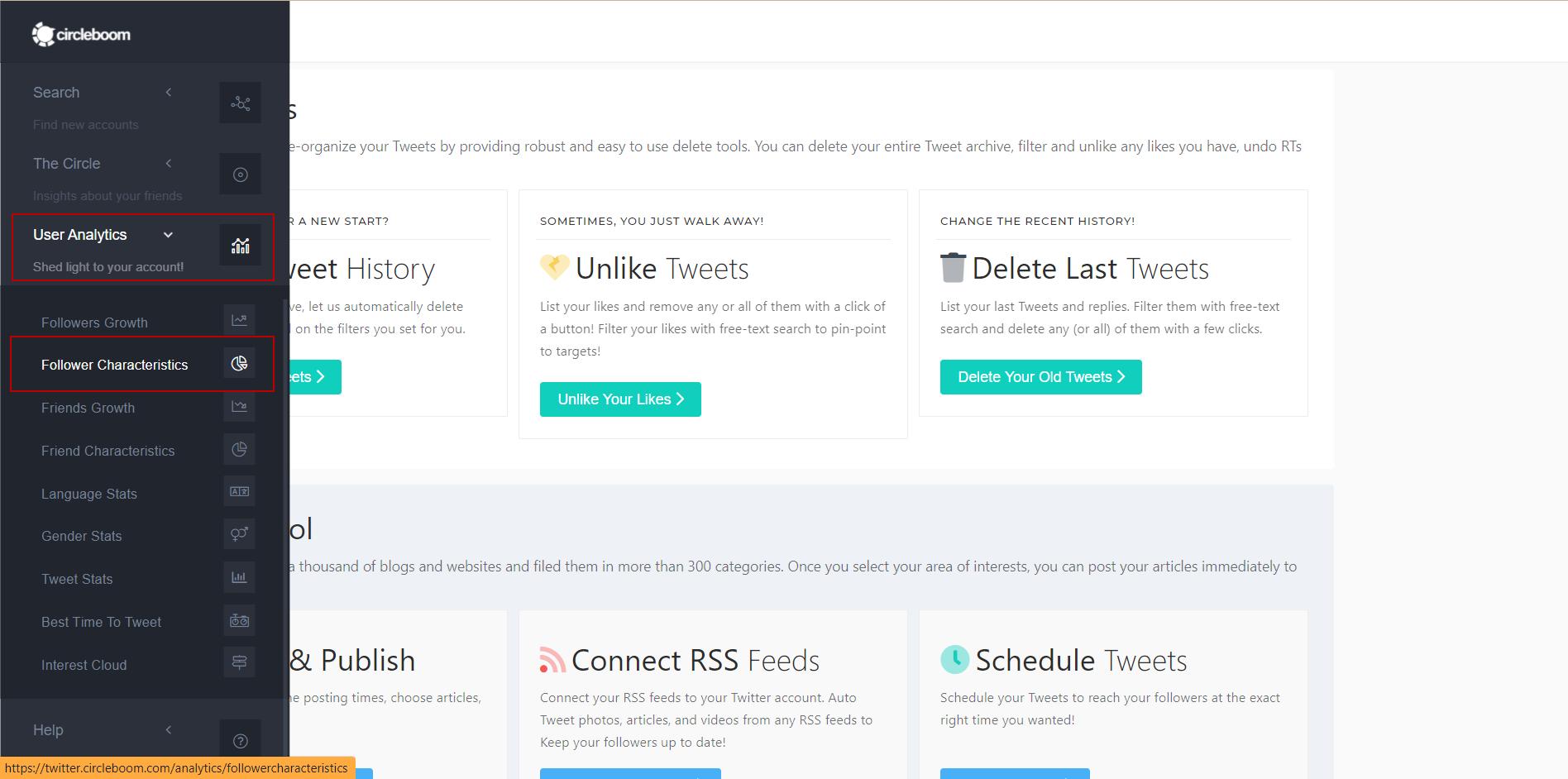 With the Twitter Follower Analysis provided by Circleboom, you can easily analyse your Twitter followers!