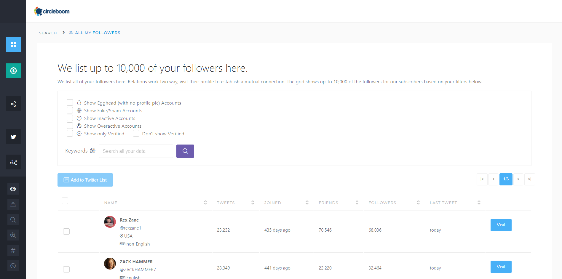 Get your complete Twitter follower audit with Circleboom's Twitter Follower Checker!