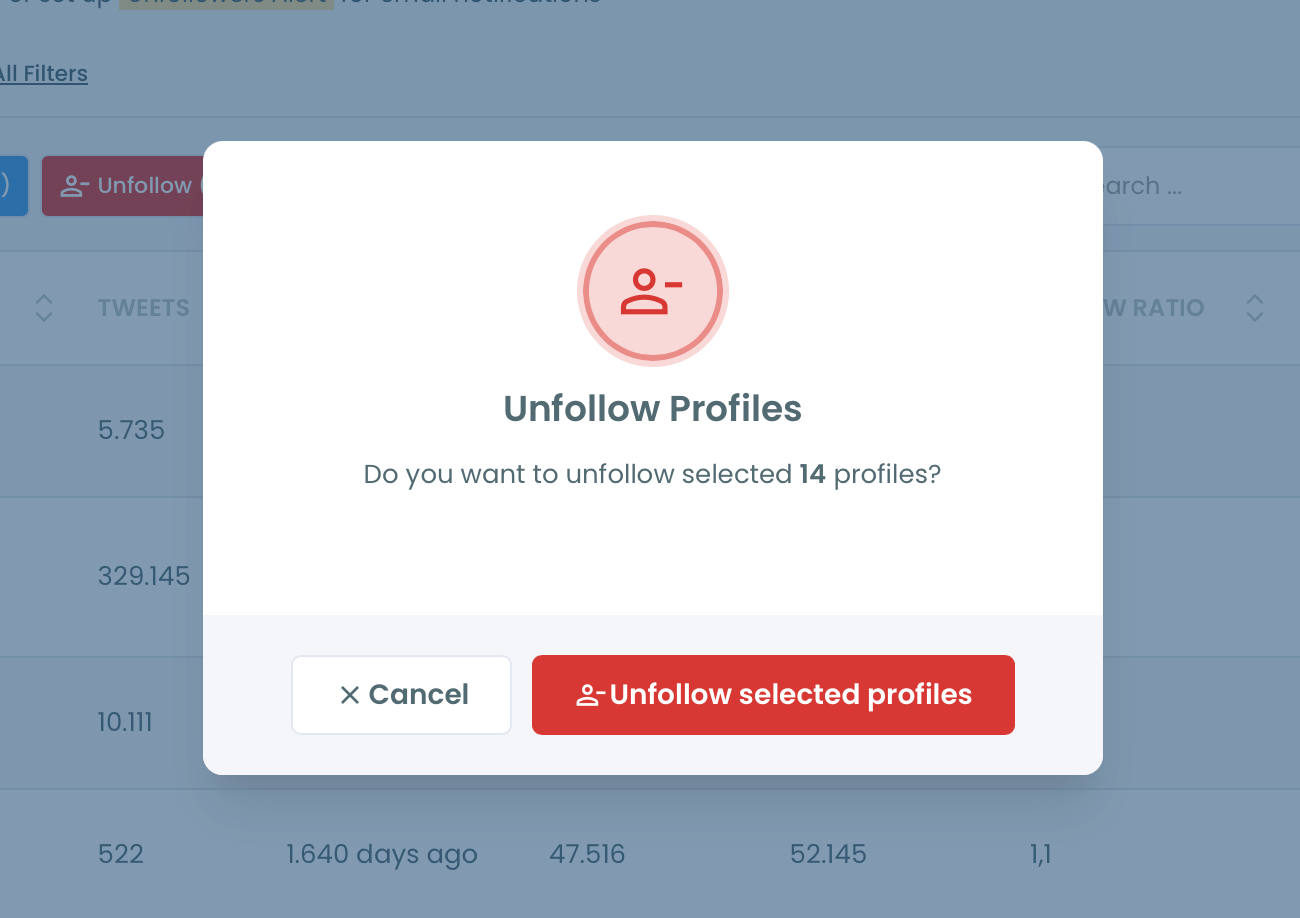 Unfollow unfollowers