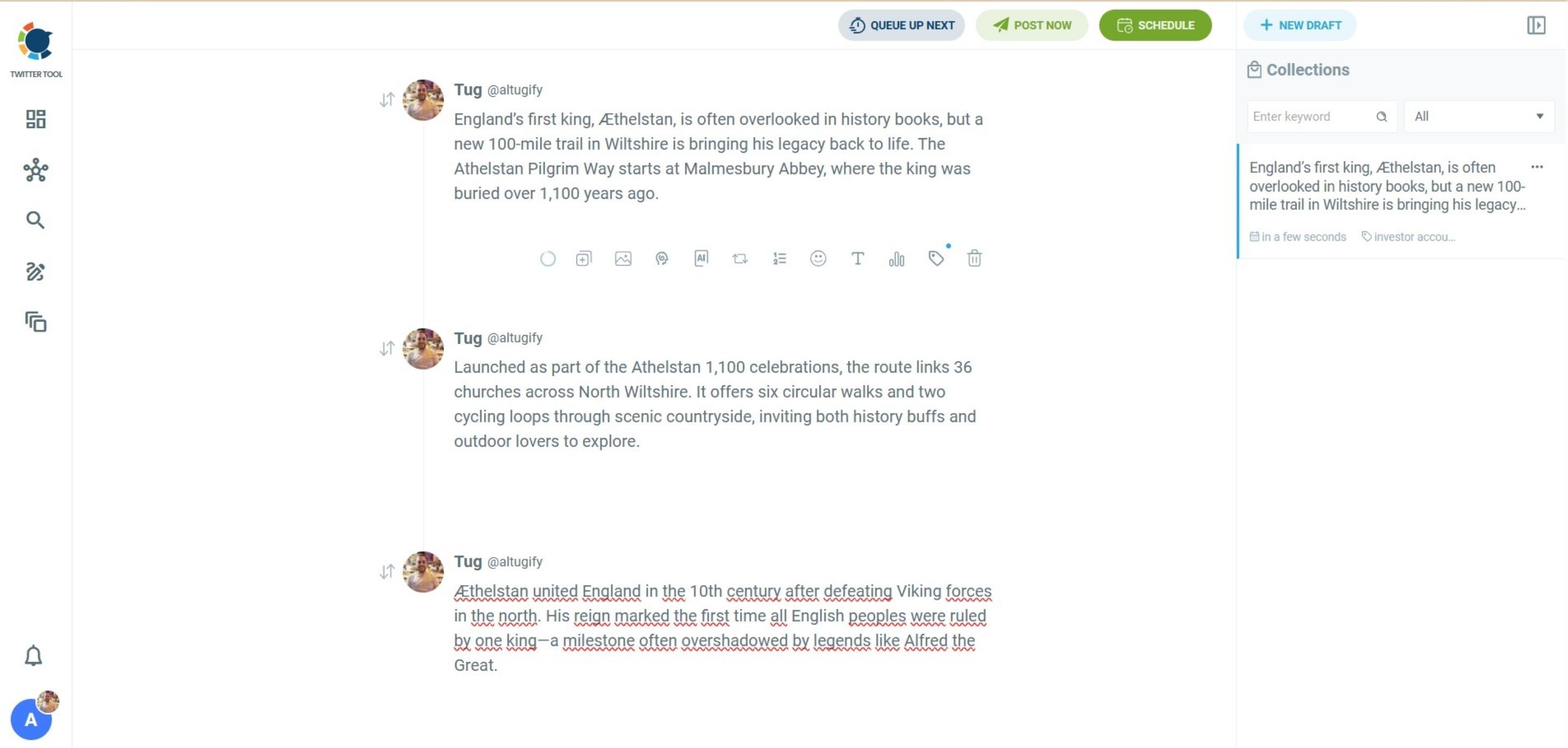 X post planner tweet creation